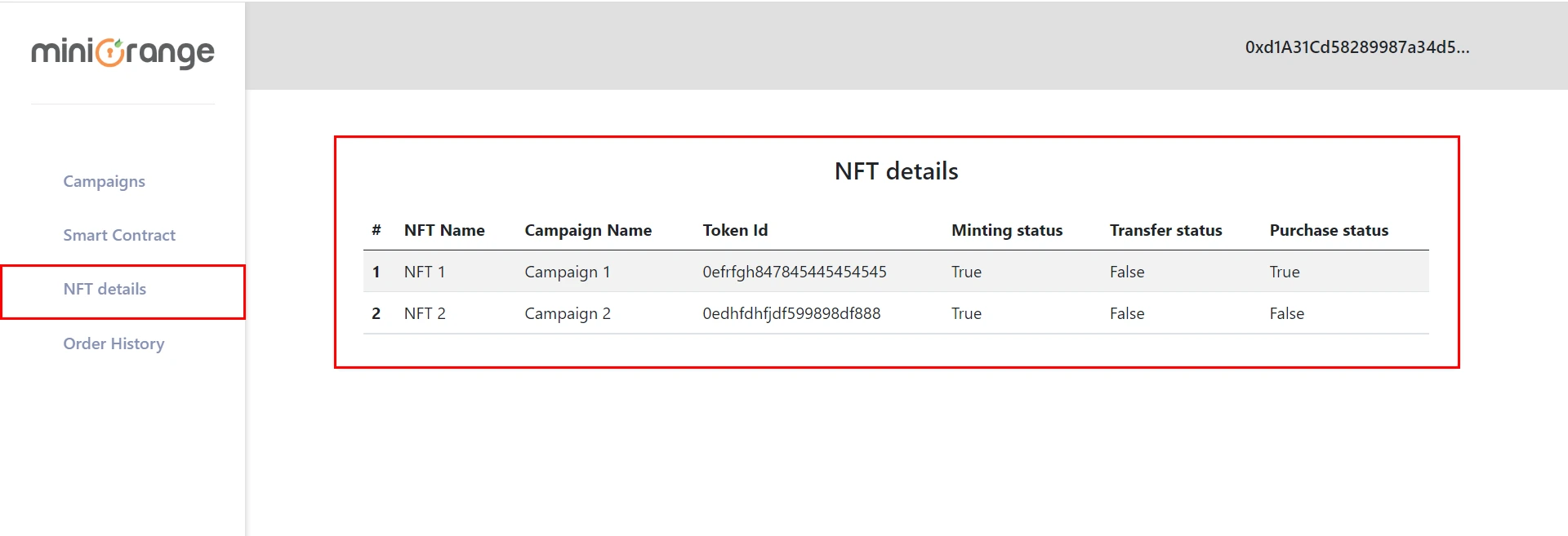 Shopify NFT minting setup guide - view info about NFT