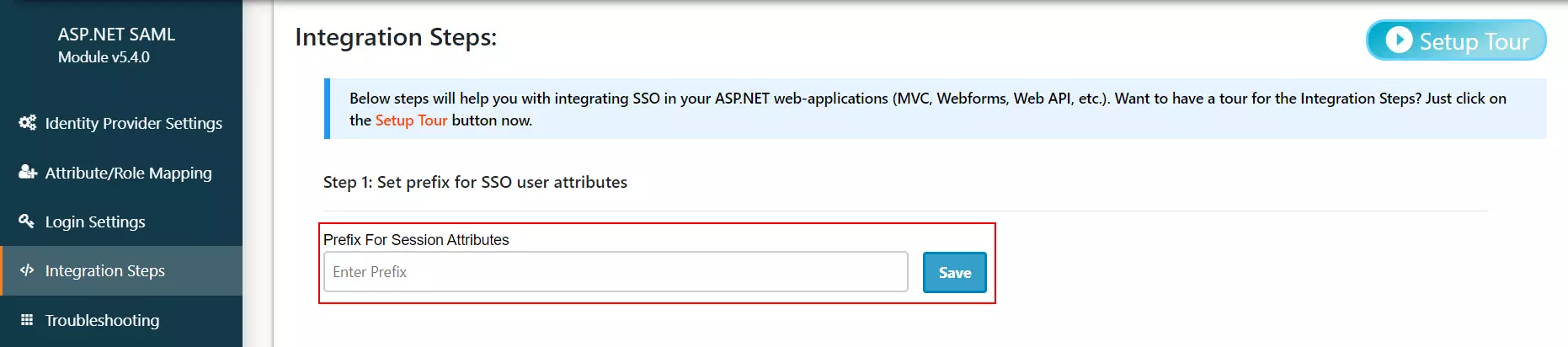 ASP.NET SAML Single Sign-On (SSO) using VMWare as IDP - Prefix SSO Attributes
