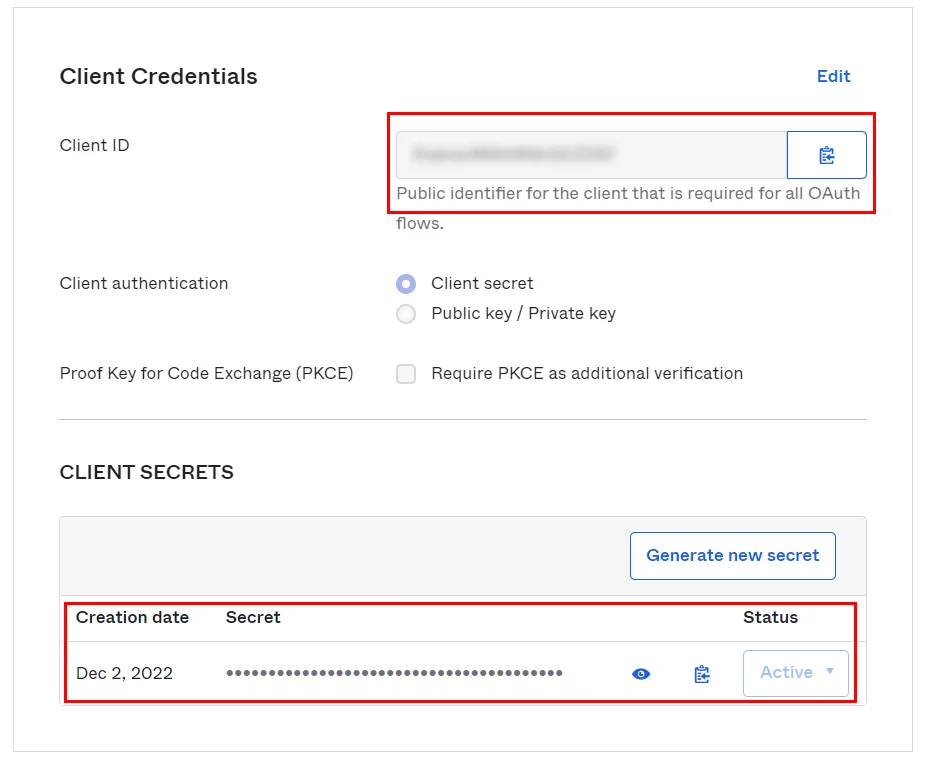 okta Single Sign-On (SSO) OAuth/OpenID-clientcredentials