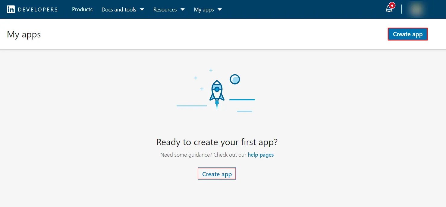 Single Sign-On (SSO) create a new application in linkedin 