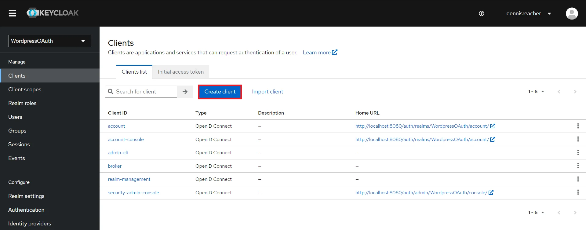 Shopify Keycloak OAuth SSO - Create Client