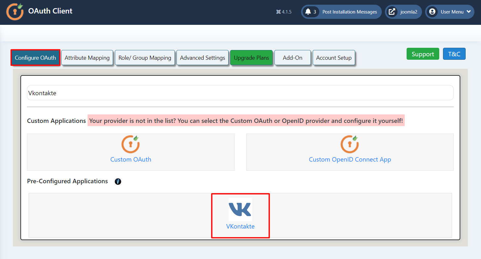 Vkontakte Single Sign-On (SSO) OAuth/OpenID