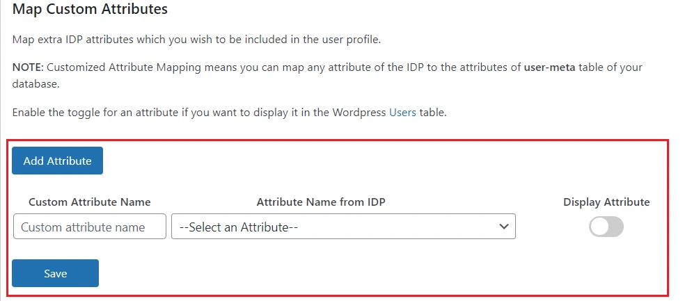 Custom Attribute Mapping | WP Salesforce SSO configuration