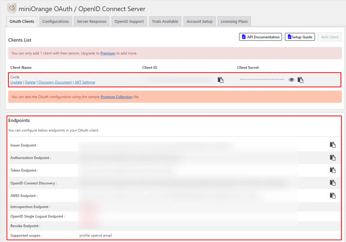 OAuth server
      Single Sign-On(SSO)WordPress- circle SSO configuration