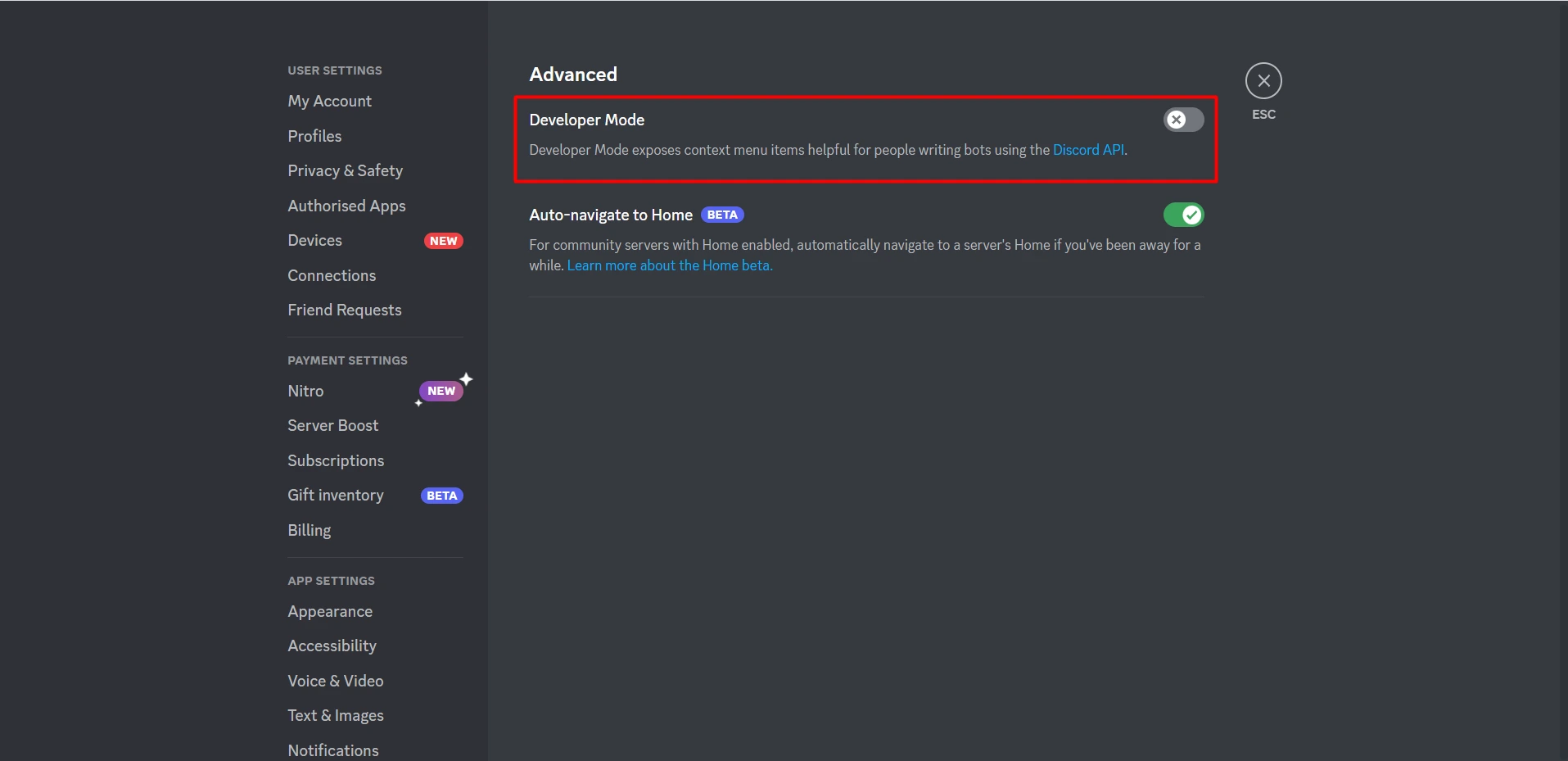 Discord Role Mapping - Devloper mode