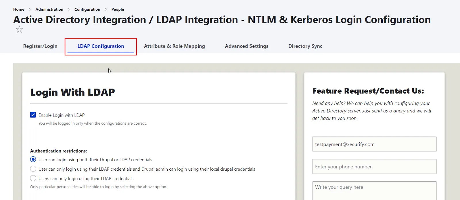 Drupal LDAP and Active Directory ldap configuration 