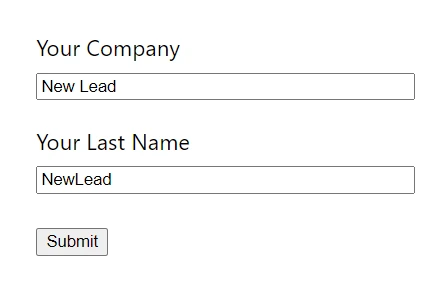 Contact Form 7 Salesforce Integration - Form