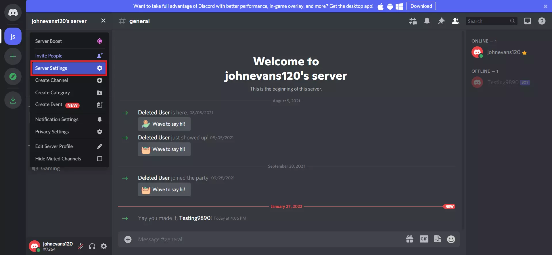 Discord Role Mapping - Home Screen