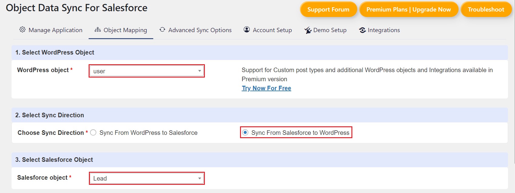  Salesforce to WP real time sync | Mapping Configuration