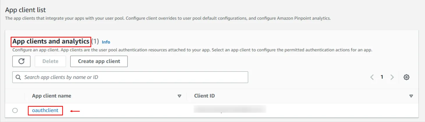 Configure nopCommerce OAuth Single Sign-On (SSO) using Cognito as IDP - app clients and analytics 