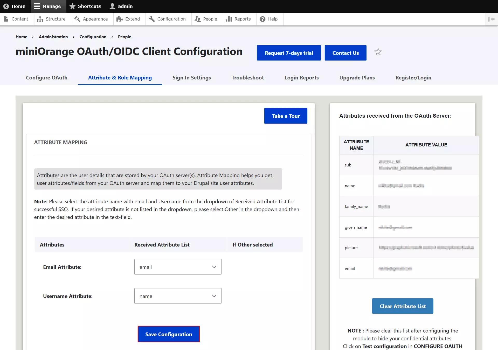 NextCloud sso login with drupal OAuth OpenID Single Single On DeviantArt test Configuration successfully