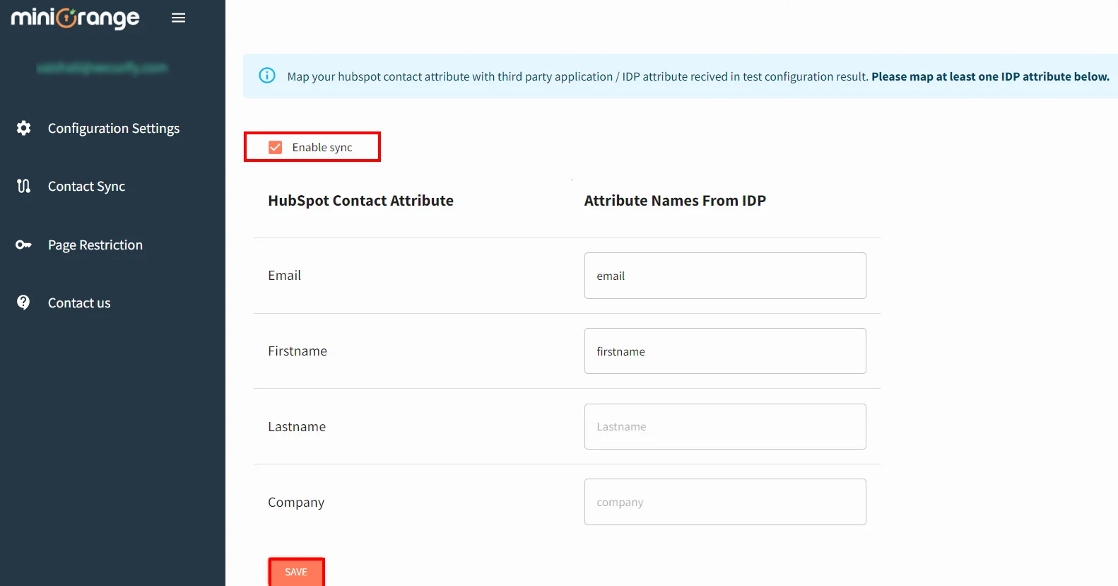 Hubspot Contacts Page