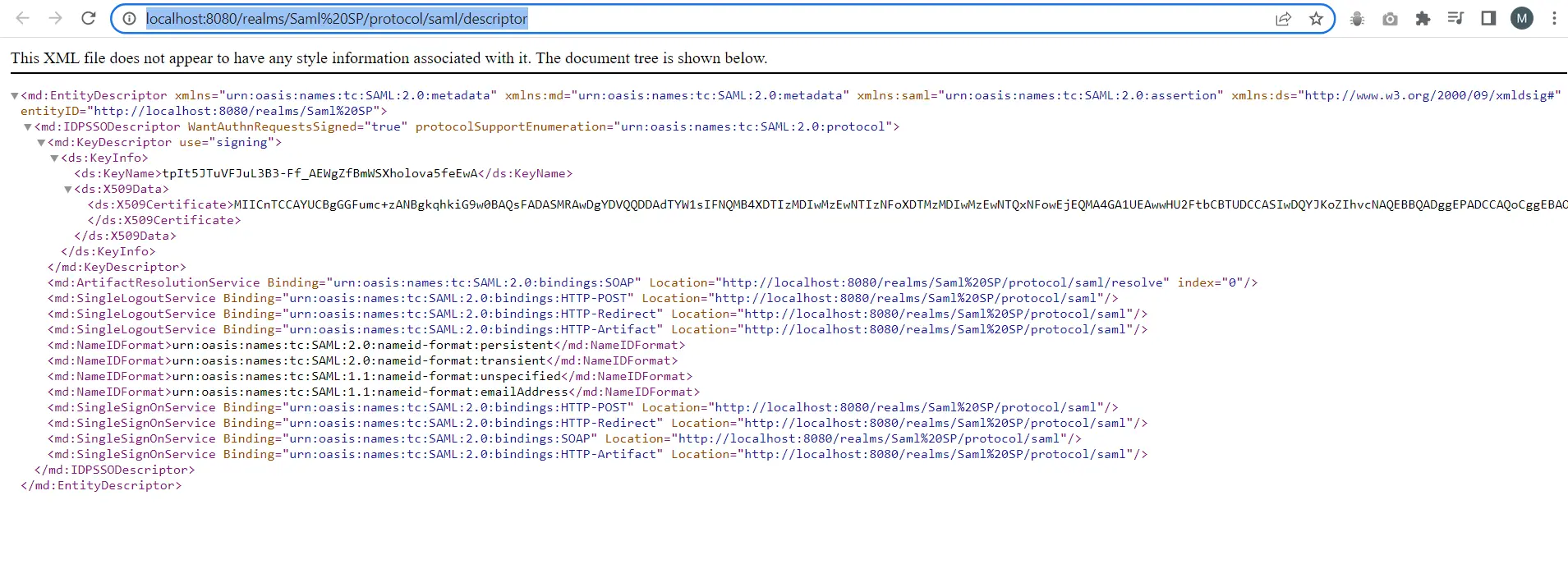 Keycloak SAML Single Sign-On into Joomla, Jboss keycloak XML browser
