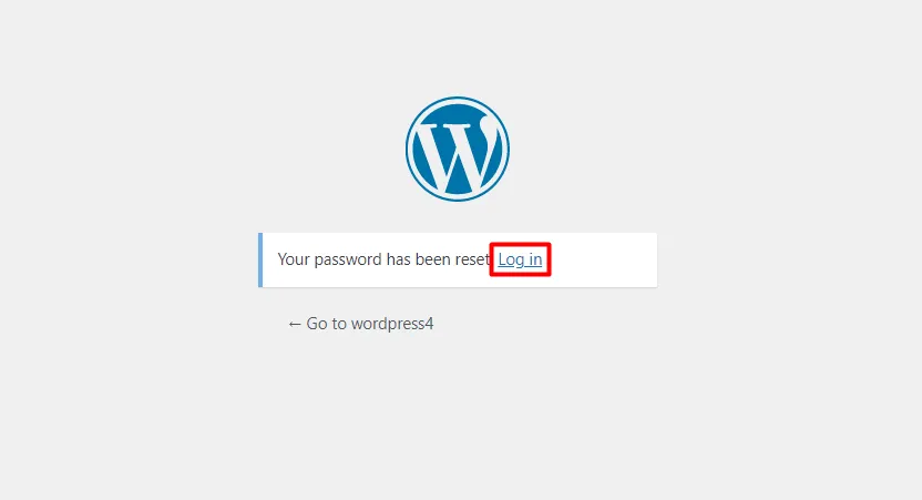 WordPress password security configuration - Click on login