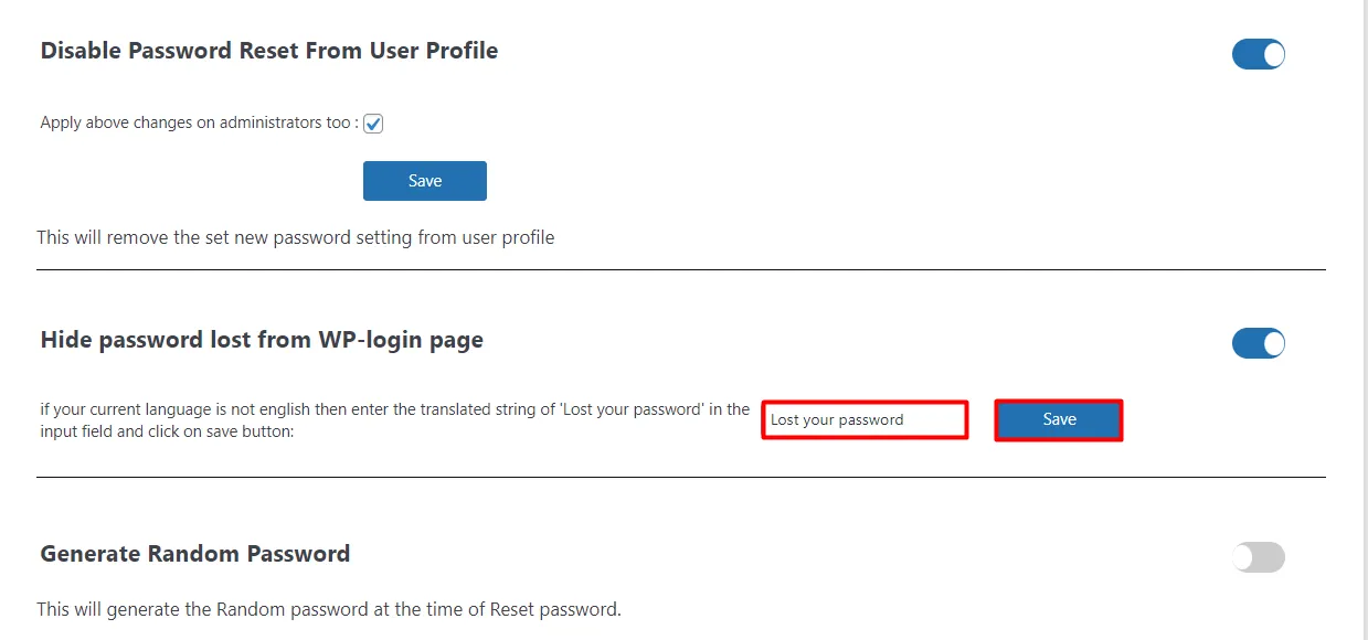 WordPress Password Security - Enter Hide String