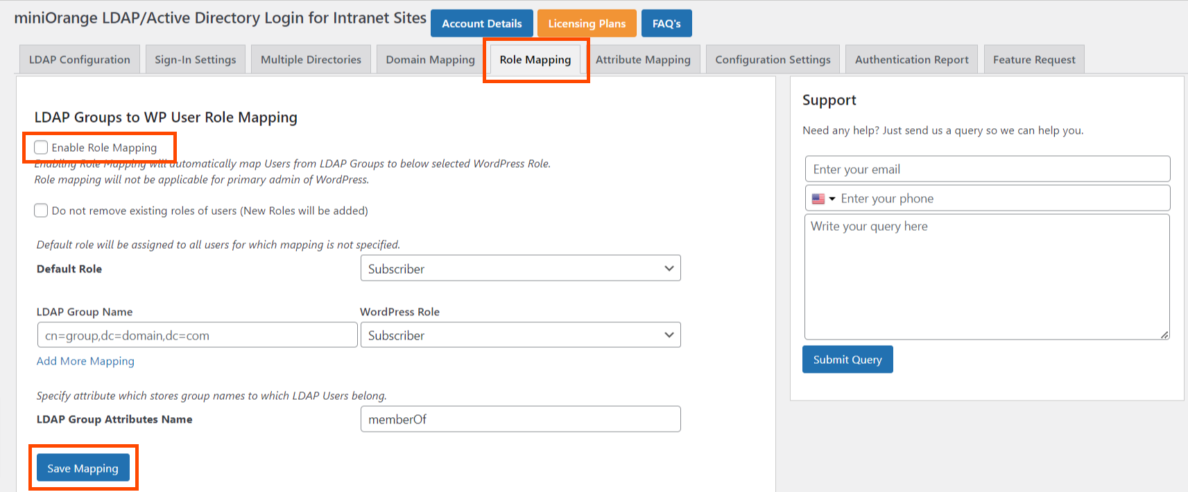 LDAP AD Login for Intranet sites Add Multiple Directory LDAP Groups to WordPress Role Mapping