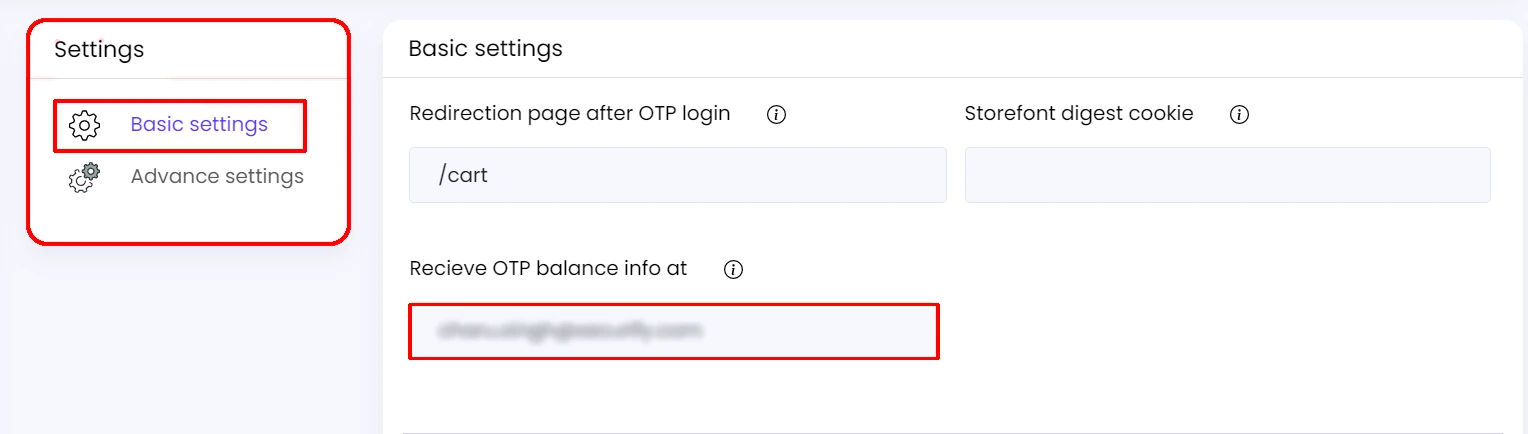 Shopify OTP Login - Login with OTP Shopify - receive OTP balance