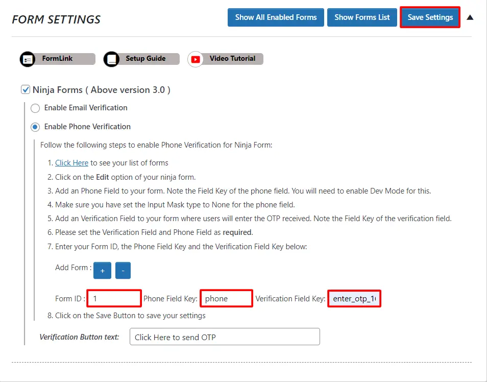 Ninja Forms ( Above version 3.0 ) field key