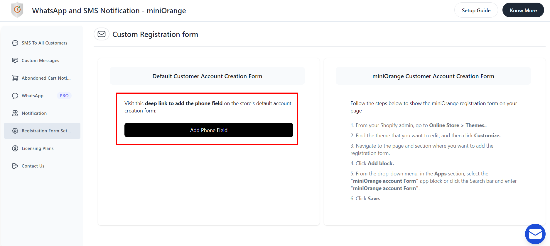 Checkbox and instructions to enable shopify tom regisration form
