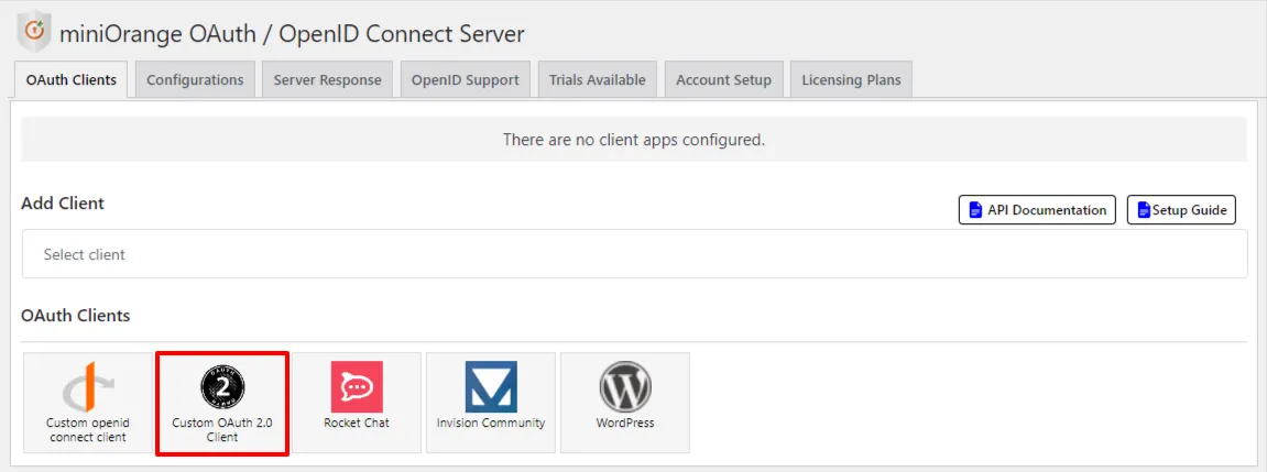 OAuth server Single Sign-On(SSO)WordPress- MeritHub add client