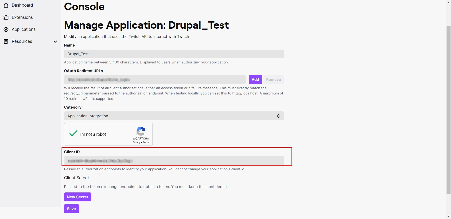 Twitch SSO Login with Drupal OAuth OpenID OIDC Single Sign On Copy Twitch Client ID