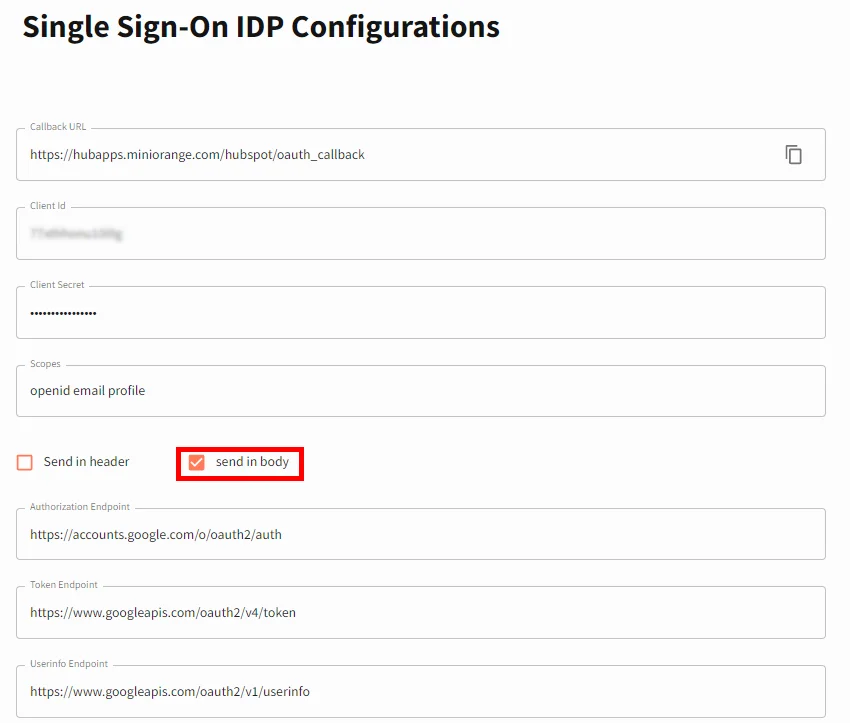 Enable HubSpot Single Sign-On(SSO)  Login using Google as Identity Provider
   