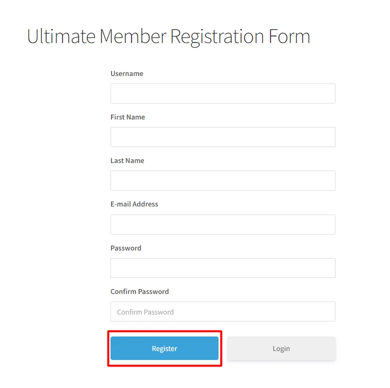 OTP Verification Ultimate Member Registration Form Edit Link Phone Mobile Field
