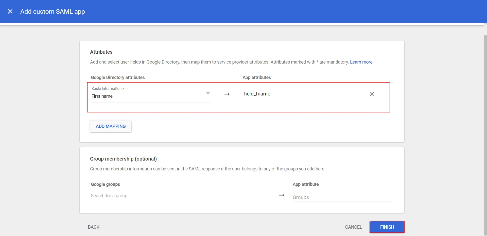 drupal saml sp select attribute