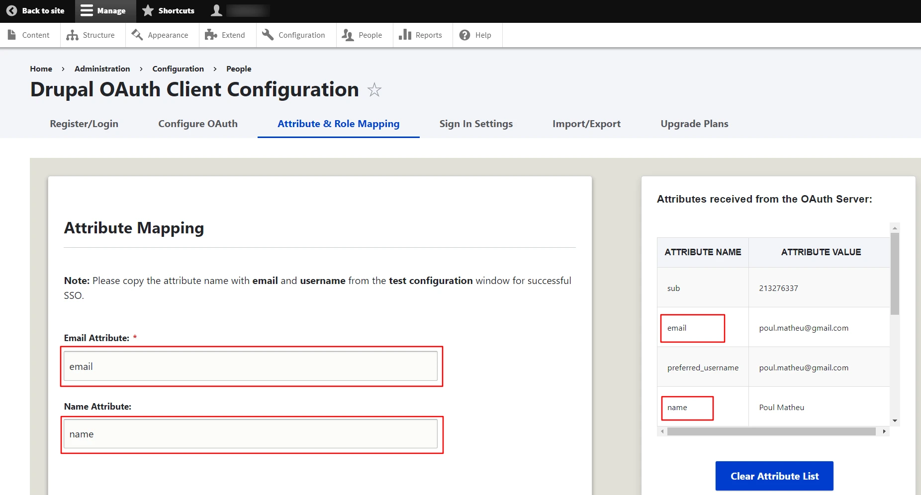 Onelogin sso login with drupal OAuth OpenID Single Single On Onelogin test Configuration successfully 