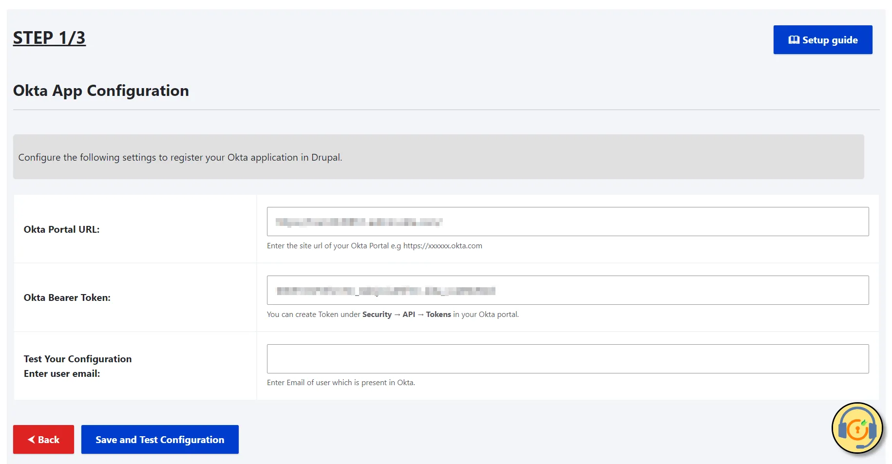 drupal okta user provisioning and sync - copied generate token from okta and paste it
