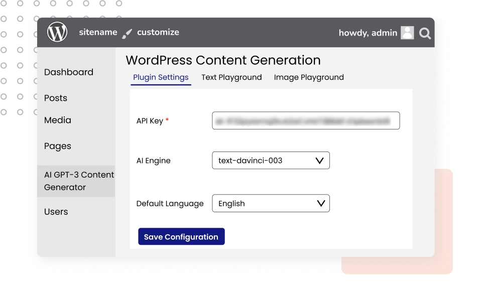 Configure | GPT WordPress Content Generation