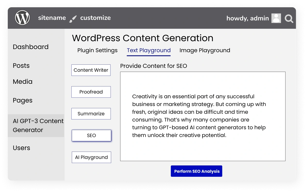 SEO Tools | GPT WordPress Content Generation