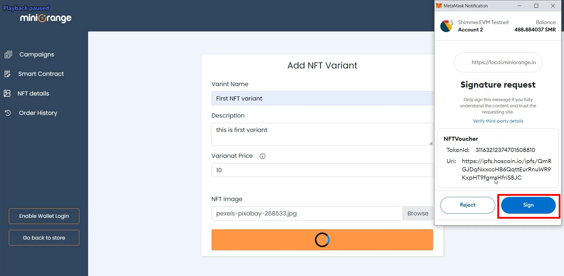 Sell NFT on Shopify - How to sell NFT on Shopify Store - Validate NFT Variant