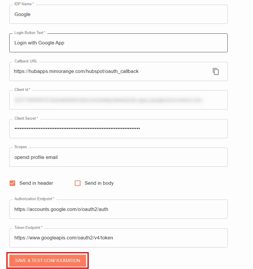 Enable  Hubspot Single Sign-On(SSO) 