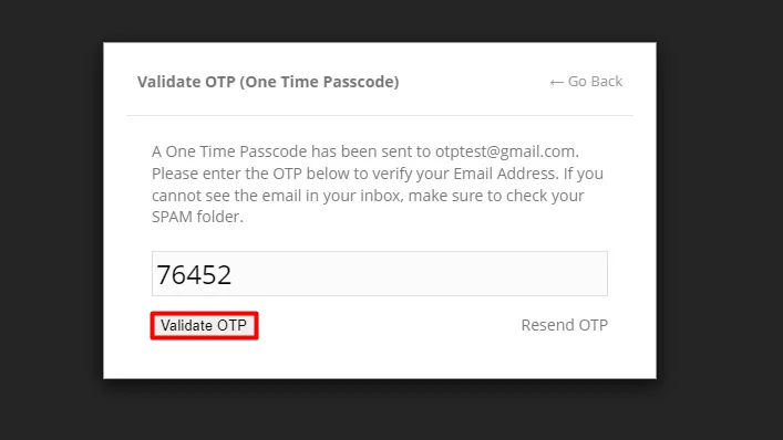 WooCommerce order notifications - Enter one time passcode
