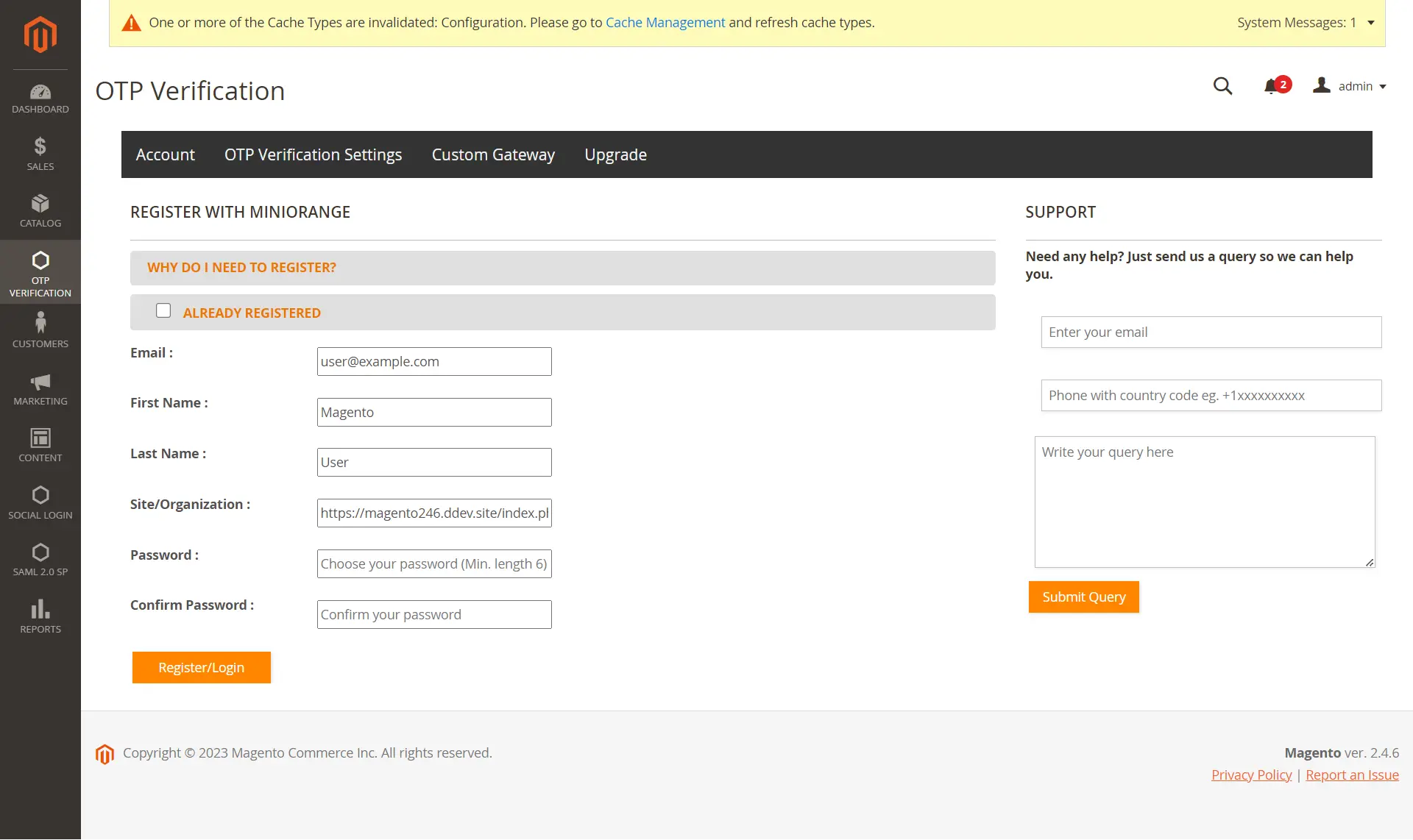 Magento OTP verification regiustration page | Magento 2 OTP Login