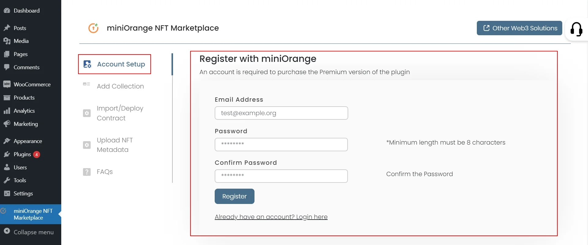 WordPress NFT MarketPlace 
