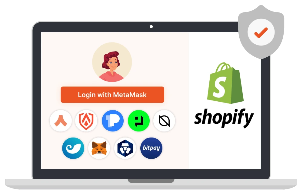 Shopify Web3 シングルサインオン (SSO) - 暗号通貨ウォレットへのログイン Shopify