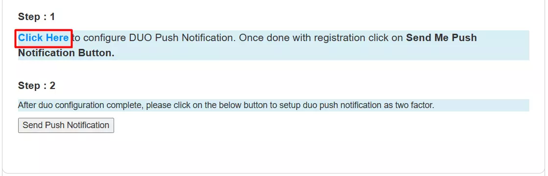 DotNetNuke Two Factor Authentication (2FA) using Duo Push Notification - Configure Duo Push Notification