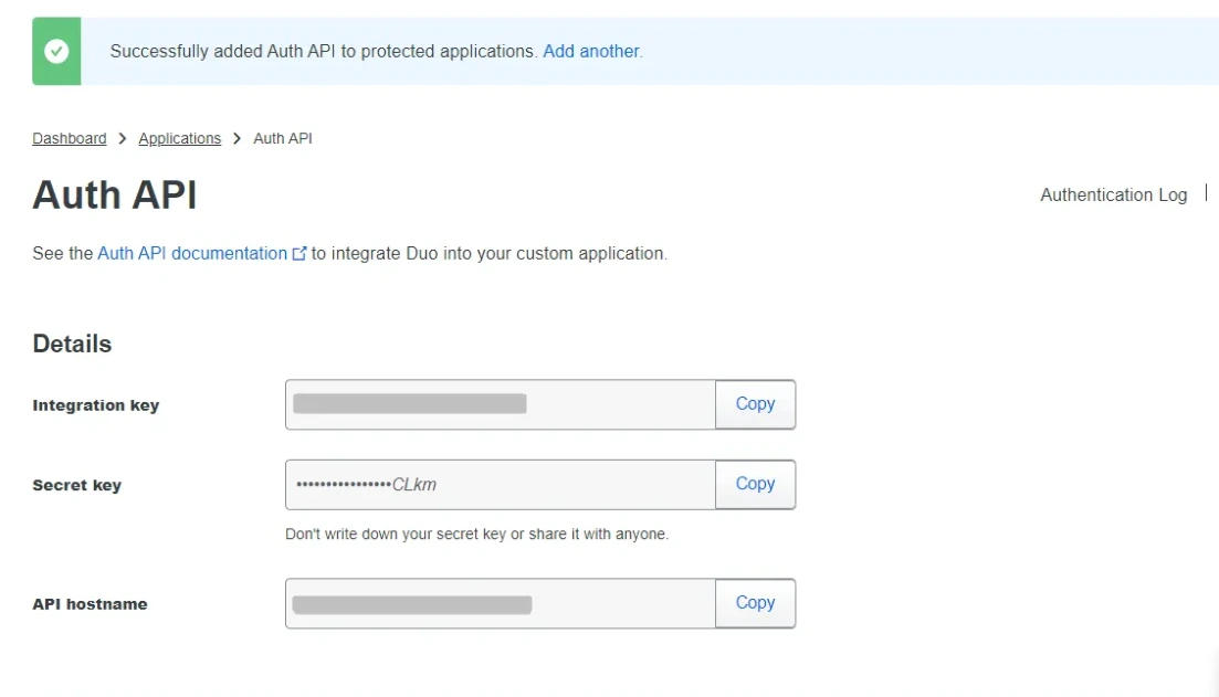 DotNetNuke Two Factor Authentication (2FA) using Duo Push Notification - successfully added Auth API to protected applications