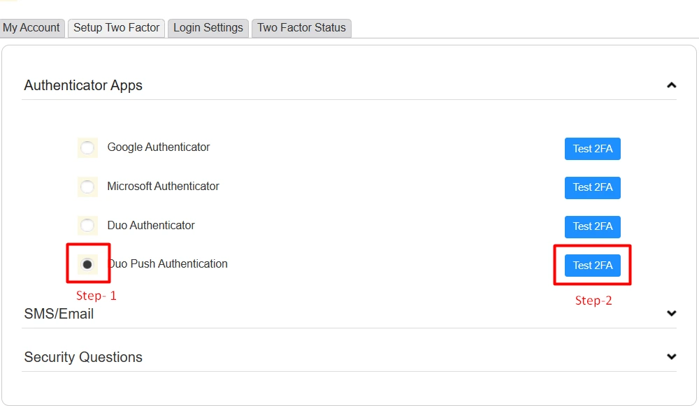 DotNetNuke Two Factor Authentication (2FA) using Duo Push Notification - Select DNN Duo Push Notification