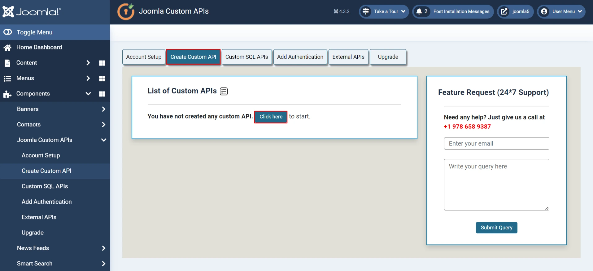Joomla Create Custom API