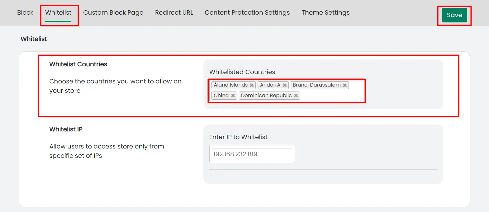 shopify firewall ip restrict Country Block - block countries - Block Specific Range of IP's - Whitelist Country