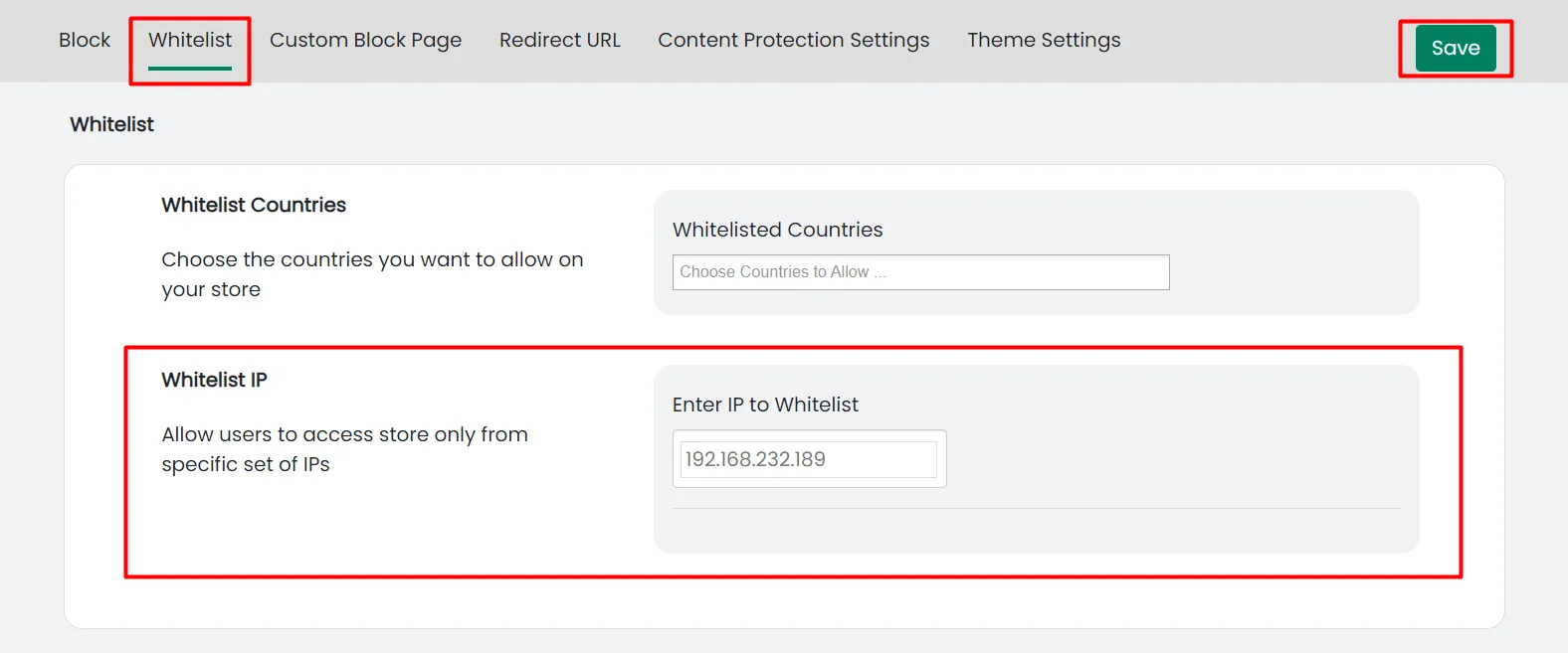 shopify firewall ip restrict Country Block - block countries - Block Specific Range of IP's - Whitelist Country