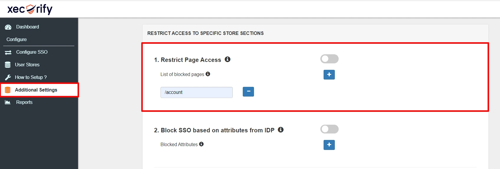 Shopify Single Sign-On (SSO) - Restrict access to certain pages in the shopify store