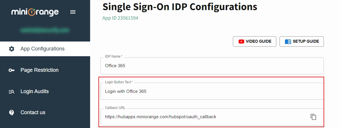 Enable Hubspot Single Sign-On(SSO) 