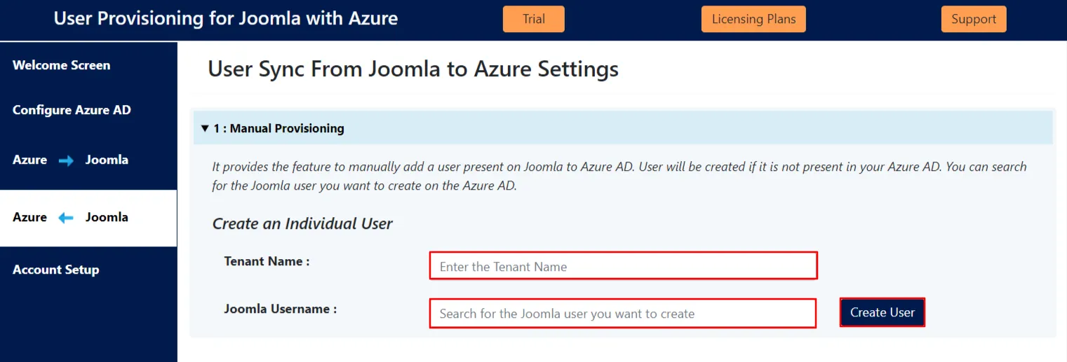 Azure AD user sync with Joomla- App registraton