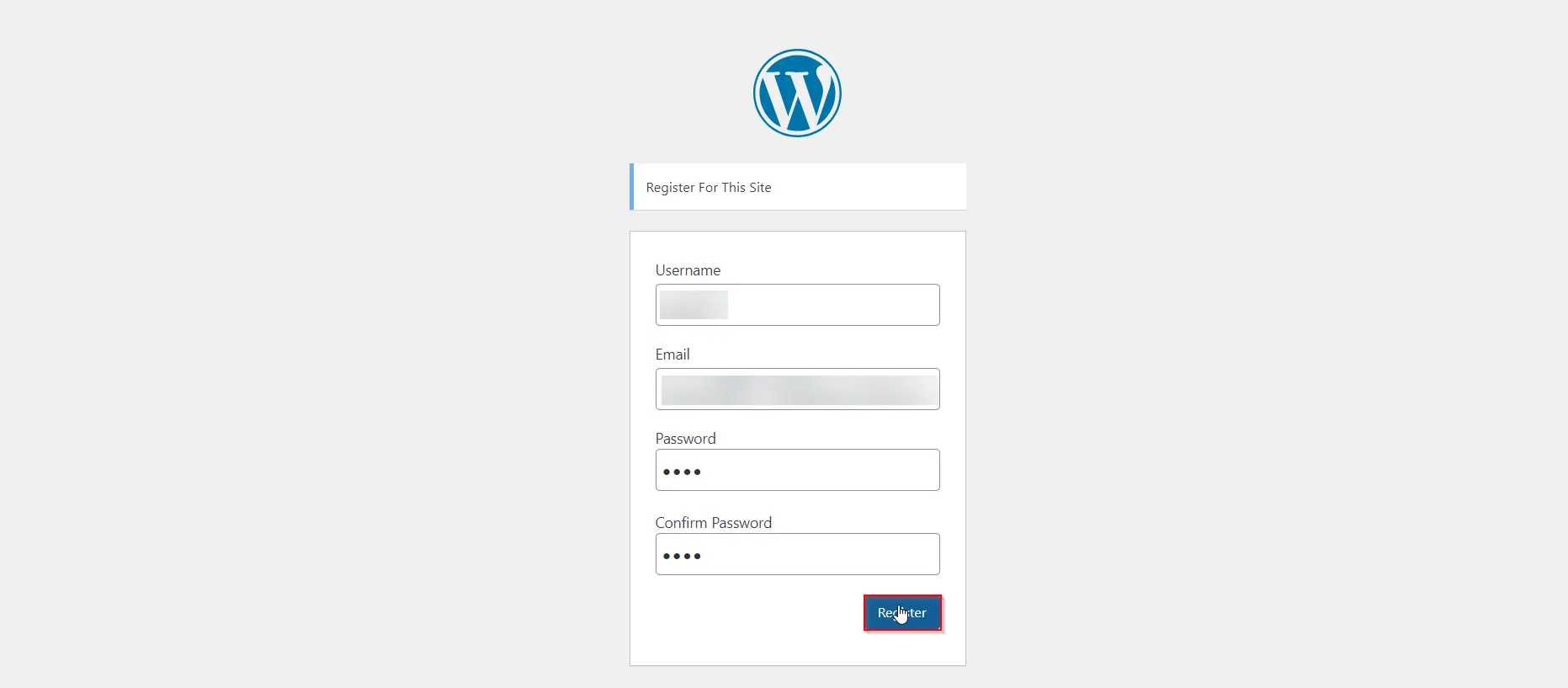email verification - on wordpress default registration forms