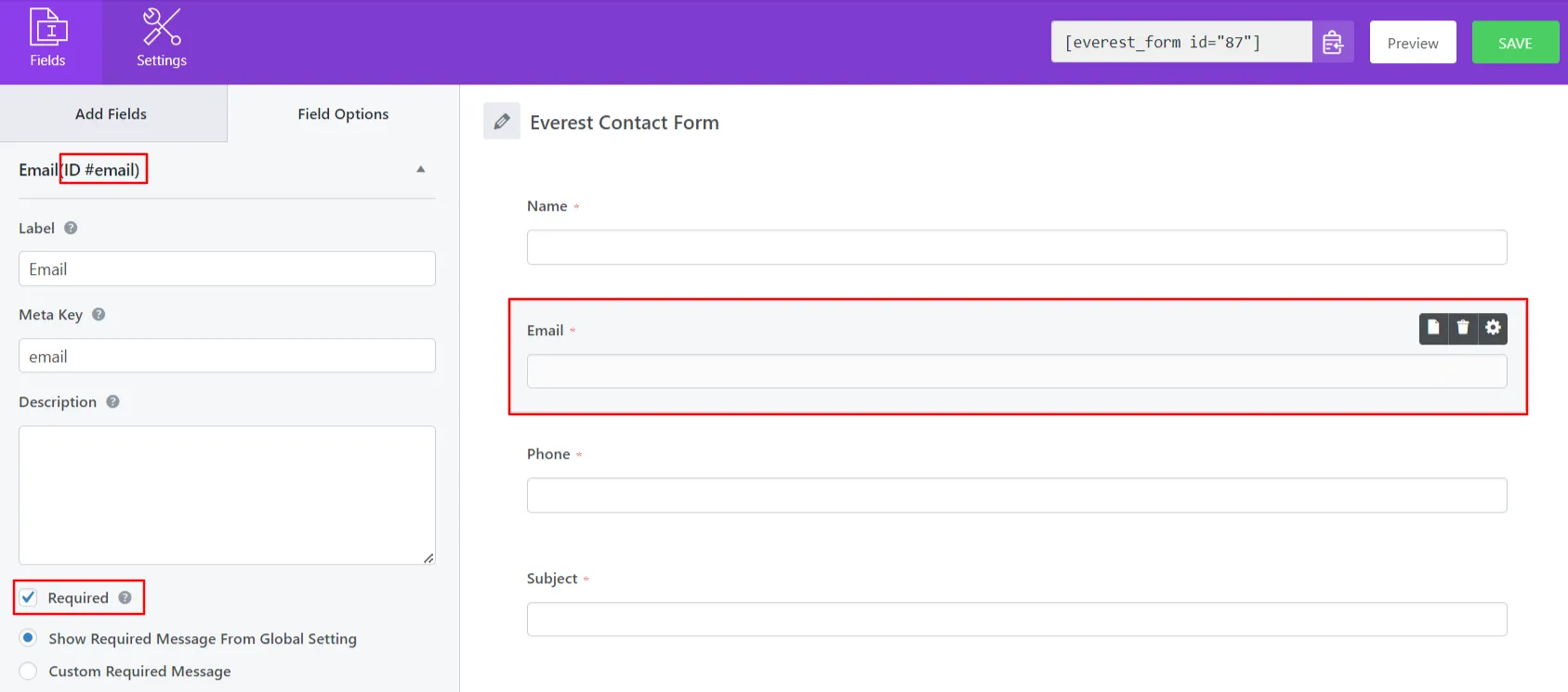 Everest Contact form - Add Phone Verification field