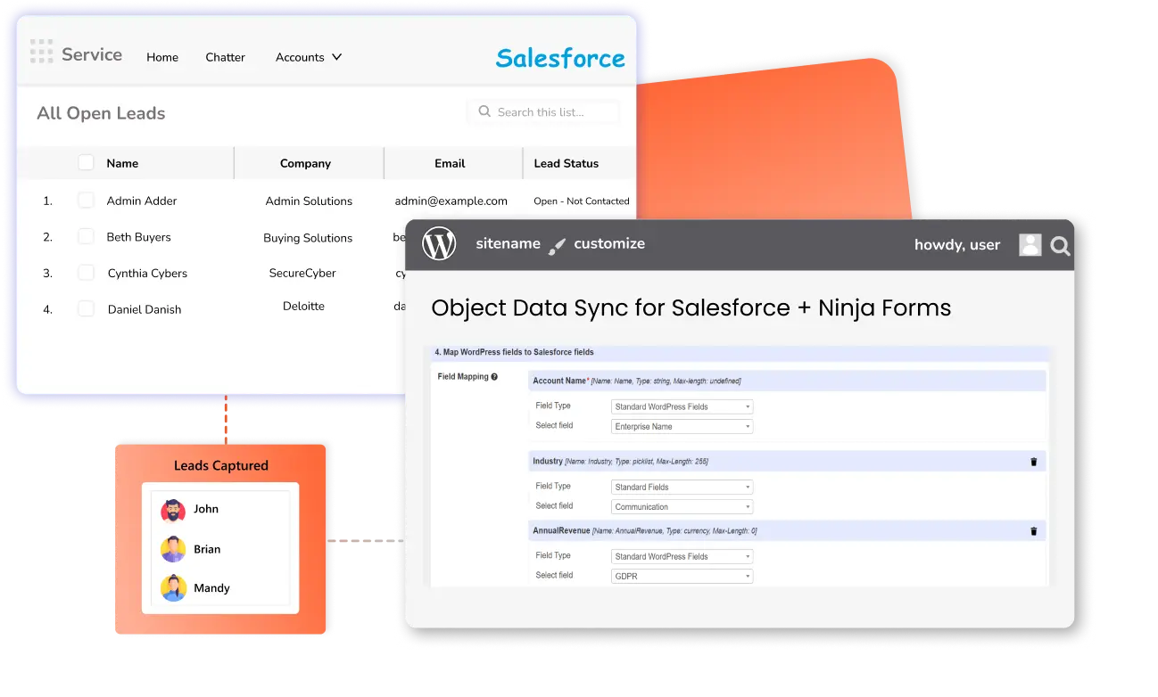 Ninja Forms Integration - Salesforce web to lead Form Integration | Web to Lead Salesforce Integration